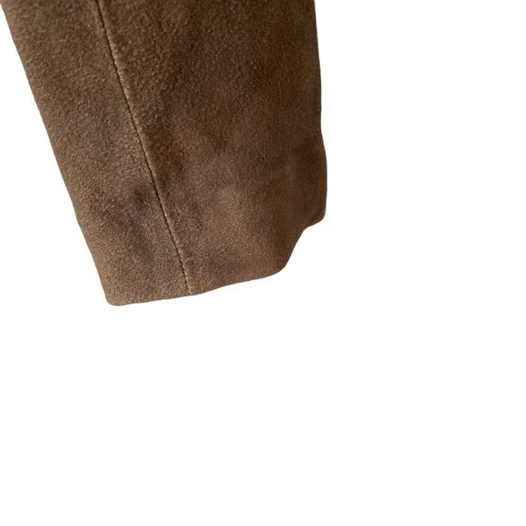 Freaky National Leather Cotton Lined Moto Biker Jacket Brown size small - Picture 3 of 11